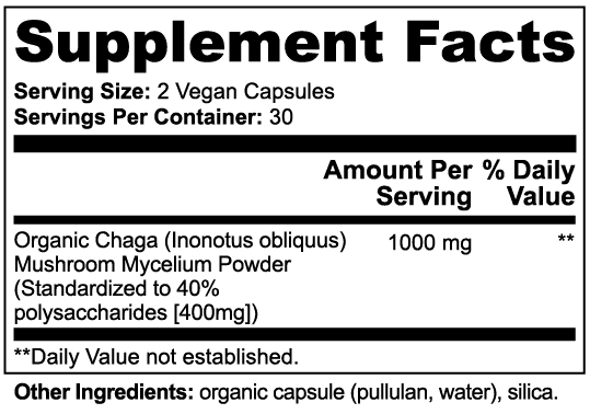 Datos del suplemento — Hongo chaga